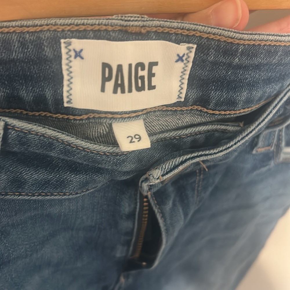 PAIGE Verdugo Ankle Cropped Jeans - Blue - Picture 2 of 4